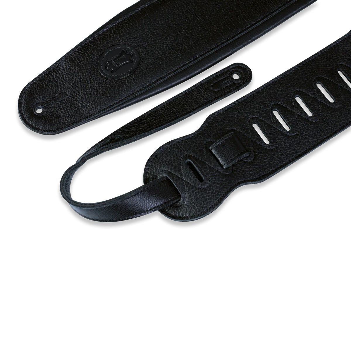 Levy Signature Legacy Series 4.5in Leather Guitar Strap in Black